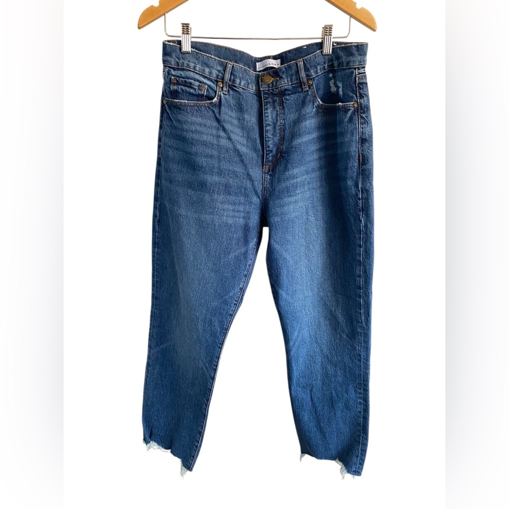 NWT ANN TAYLOR HIGH RISE CROP RAW EDGE HEM 29/8
